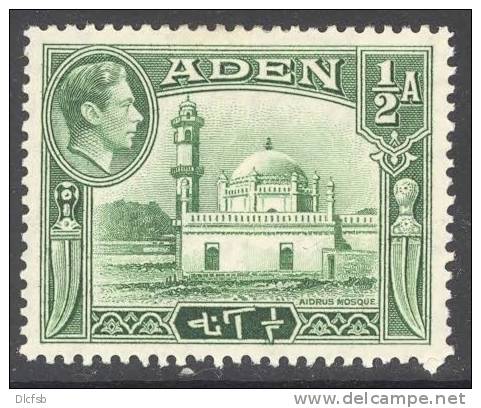 ADEN, 1938 &frac12;Anna Very Fine MM - Aden (1854-1963)