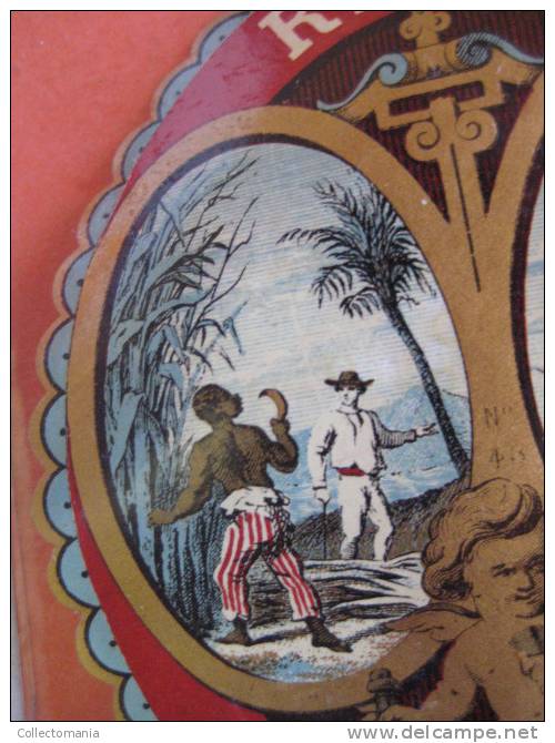 1 étiquette XIX Ième - RHUM  De La Jamaique  Jamayca Jamaica Boat Cupid  Nr 43 Printed Above Head Cupido  Label Ruhm - Rhum