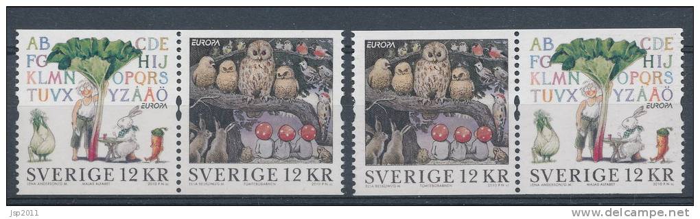 Sweden 2010 Facit #  2750-2751. Europa 2010 - Childrens Books,  MNH (**) - Ongebruikt