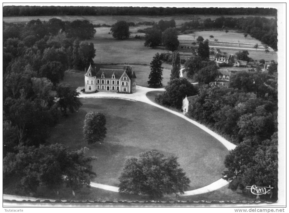 CPSM 41 LA FERTE BEAUHARNAIS SAINT VIATRE CHÂTEAU DE FAVELLE VUE AÉRIENNE  Grand Format  15 X 10,5 - Salbris