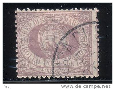 Repubblica Di San Marino - 1894 - 20 C. Lilla (o) - Oblitérés