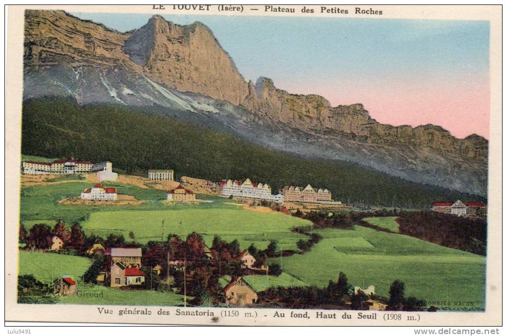 CPA-(38) - Le TOUVET - Les Sanas Au Plateau Des Petites Roches - Au Fond,Haut Du Seuil(1908m.) - Autres & Non Classés