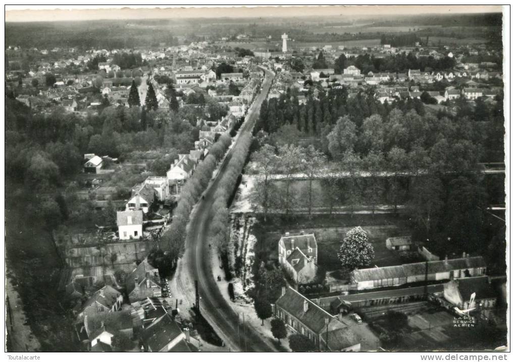 CPSM 41 LAMOTTE BEUVRON LA ROUTE NATIONALE ET VUE GÉNÉRALE 1963  Grand Format  15 X 10,5 - Lamotte Beuvron