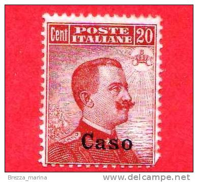 ITALIA - Possedimenti - Egeo - Caso - 1917 - Nuovo - Ordinaria - 20 C. • Effigie Di Vittorio Emanuele III Tipo Michetti - Aegean (Caso)