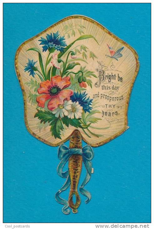 DECOUPIS  ANCIENS GAUFFRE, FLEURS, EVENTAIL, FAN, PAPPILON, VERY FINE COND.  CA 7 X 11 Cm - Bloemen