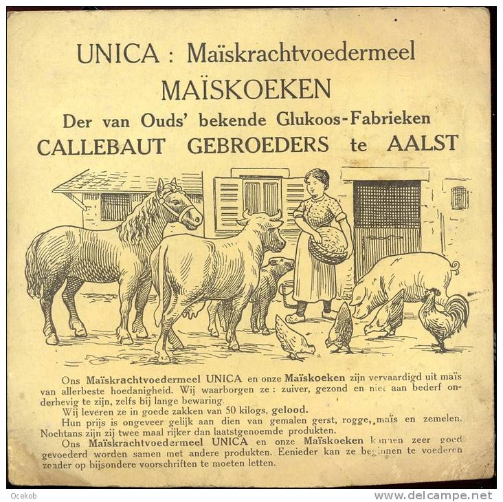 Pub. Reclame UNICA Maiskoeken - Callebaut Gebrs - Publicidad