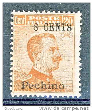 Pechino 1918-19 SS. 2 N. 23 C. 8 Su C. 20 Arancio MLH Cat. € 100 - Pékin