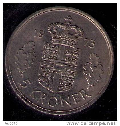 DINAMARCA 1973 - 5 KRONER - KM # 863.1 - Dinamarca