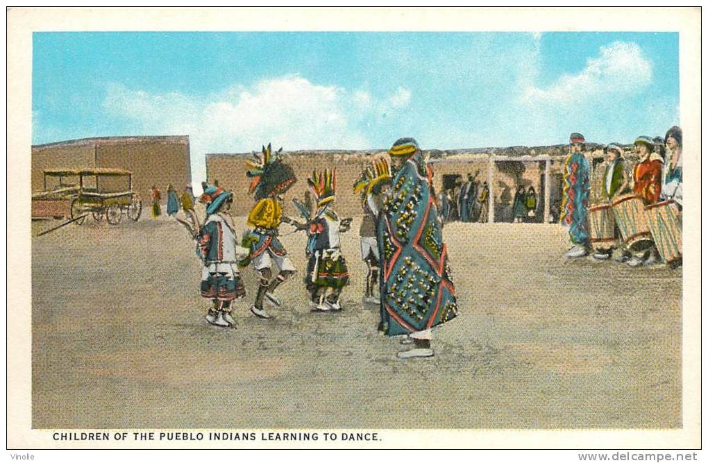 Réf : F -13-014 : Children Of The Publo Indians Learning To Dance .New Mexico - Autres & Non Classés