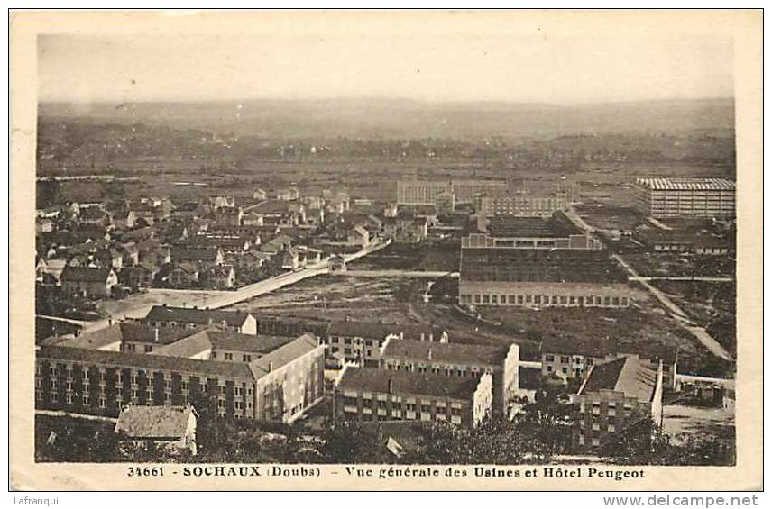 Depts Divers -doubs -ref G188- Sochaux - Vue Generale Des Usines Et Hotel Peugeot - Vue Aerienne  - - Sochaux