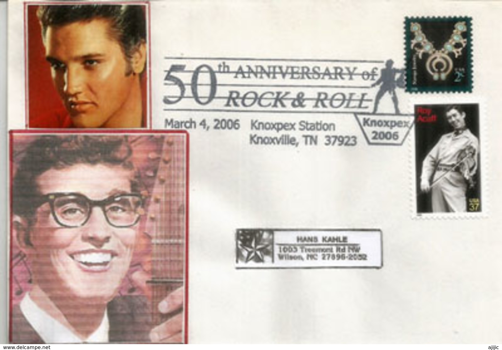 Buddy Holly,Elvis Presley, Pioneers Of Rock And Roll !  ''50 Ieme Anniversaire Du Rock N'Roll''. Tennessee - Chanteurs