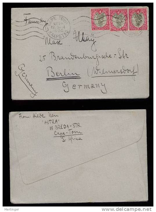 South Africa 1936 Cover To Germany Vey Attractive - Cartas