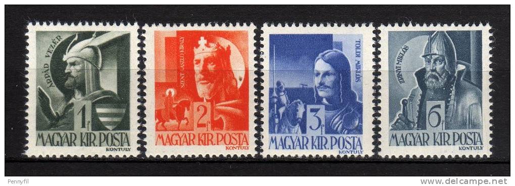 MAGYAR - 1943/44 YT 612+613+614+617 ** - Unused Stamps