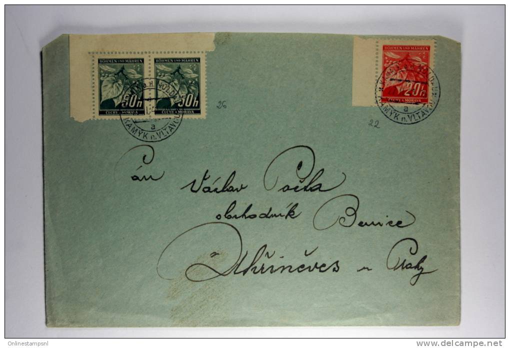 Germany: Böhmen Und Mähren 1941 Cover Mixed Stamps - Storia Postale