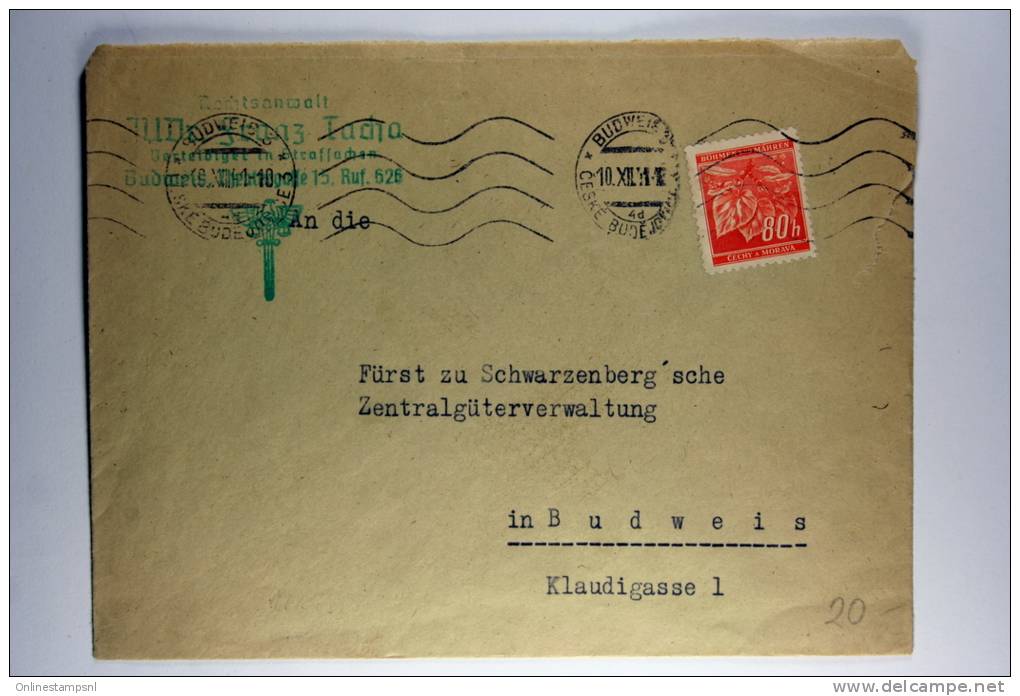 Germany: Böhmen Und Mähren 1941 Company Cover Budweis - Storia Postale