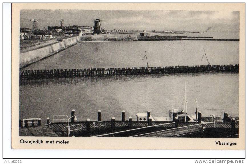 Vlissingen Oranjedijk Met Molen Windmill Moulin Haen Harbour Sw 18.4.1964 - Vlissingen