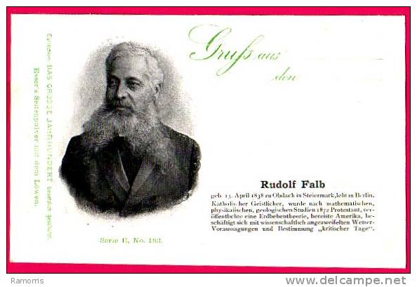 PC05918 UB Postcard: DGJ: Geologist Rudolf Falb - Other & Unclassified