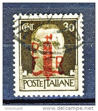 Emissioni Locali, Alessandria 1944 N. 1 C. 30 Bruno Soprastampato Fascetto PFR Usato Cat. &euro; 525 - Local And Autonomous Issues