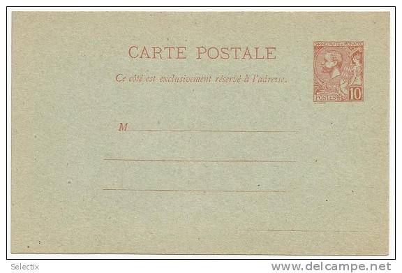 Monaco 1885 Postal Stationery Card - Cartas & Documentos