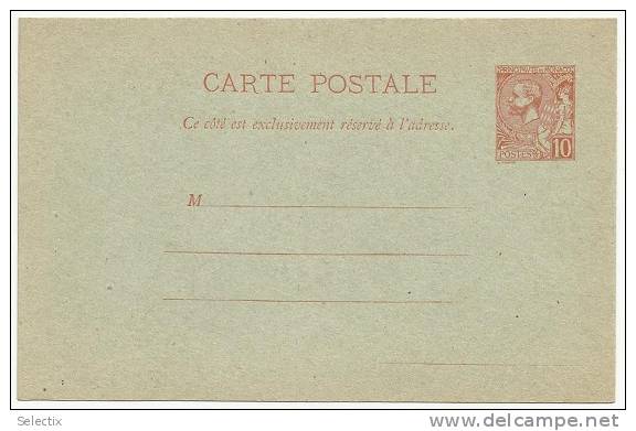 Monaco 1885 Postal Stationery Card - Storia Postale