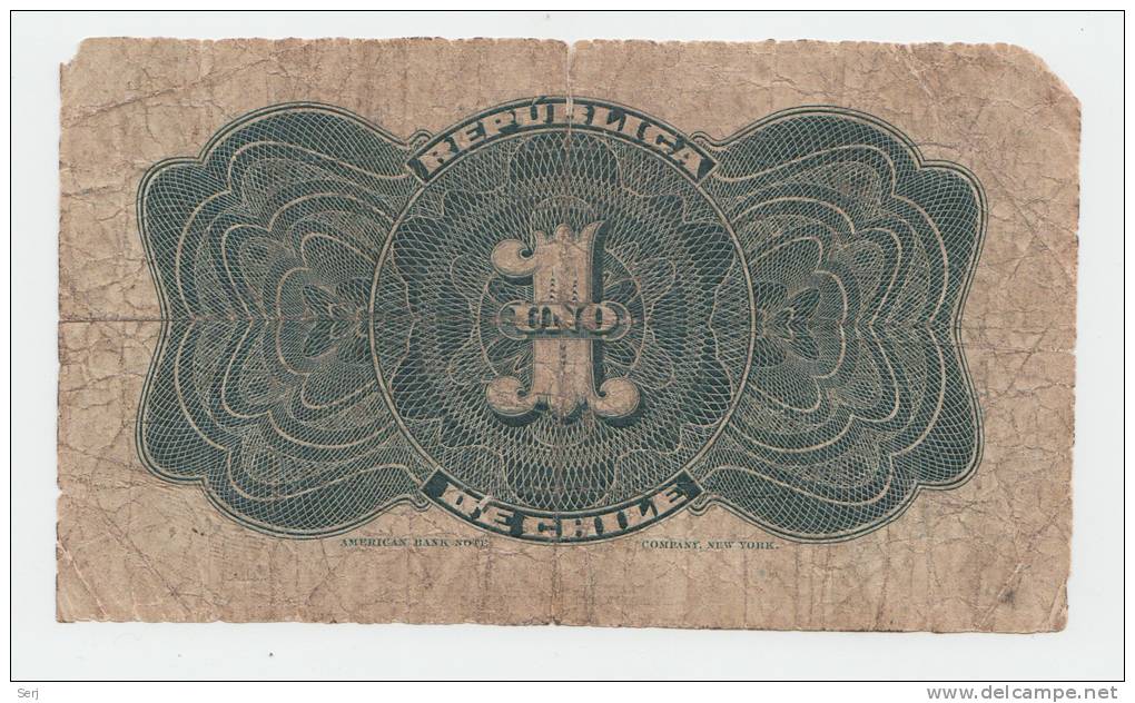 CHILE 1 PESO 1919 G-VG P 15b  15 B - Chile