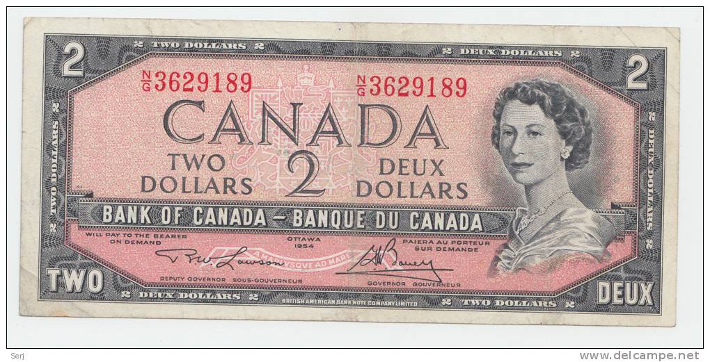 CANADA 2 DOLLAR 1954 (Lawson-Bouey 1973-75) VF P 76d 76 D - Kanada