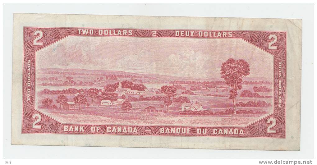 CANADA 2 DOLLAR 1954 (Lawson-Bouey 1973-75) VF P 76d 76 D - Canada