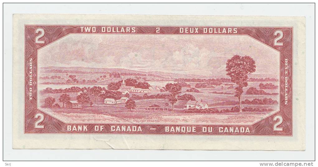 CANADA 2 DOLLAR 1954 (Lawson-Bouey 1973-75) VF+ P 76d 76 D - Kanada
