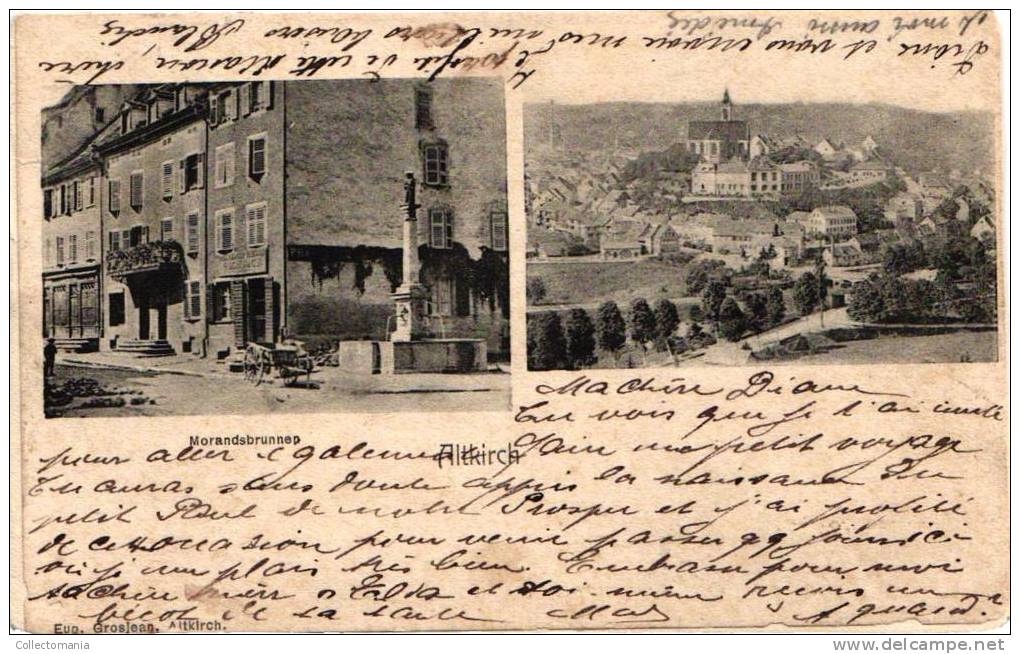 3 Cartes Postales GD LUXembourg. Altkirch Morandsbrunne Hotels : Central Mullertal, De La Gare Bollendorf-Pont Brimeyer - Autres & Non Classés