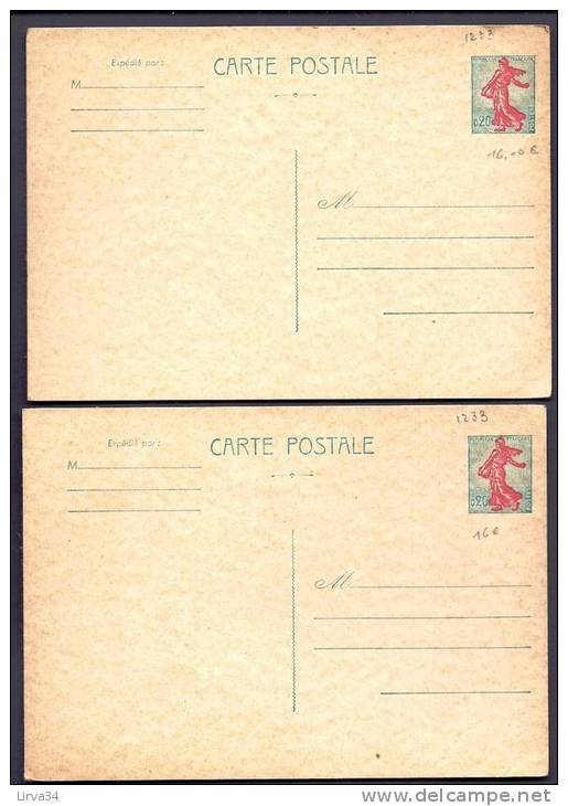 LOT  4 CARTES-POSTALES ENTIERS POSTAUX ANCIENNE- NEUFS -  FRANCE- - Lots Et Collections : Entiers Et PAP