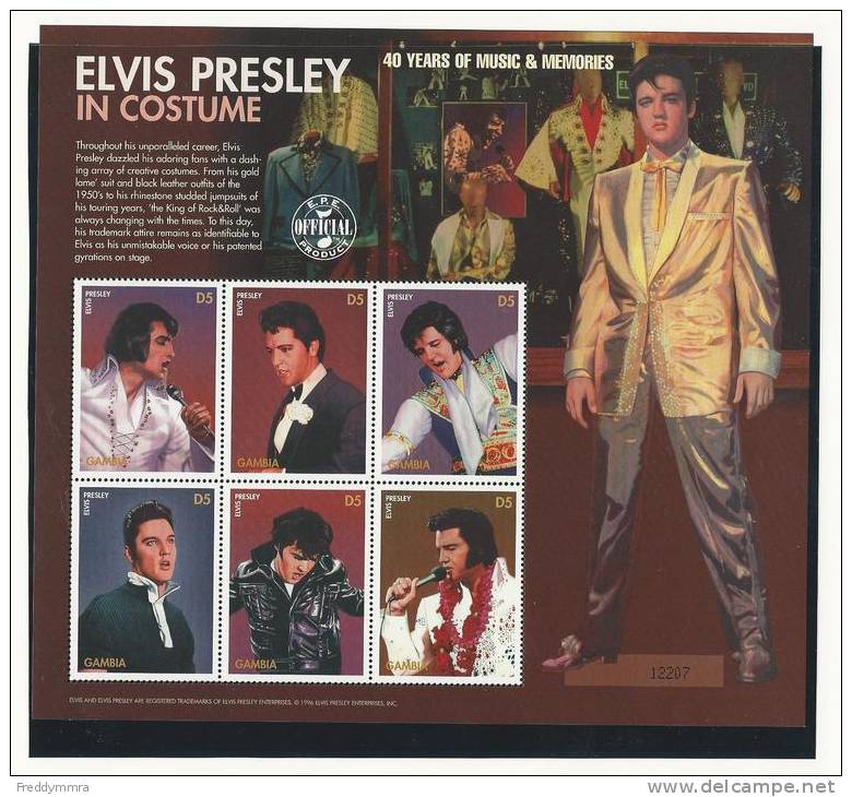 Gambie: 2116/ 2121 **  En Feuillet (Elvis Presley) - Elvis Presley