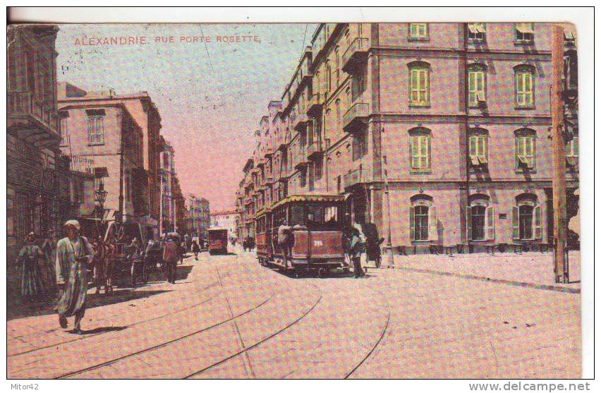 79-Alessandria-Egitto-Alexandrie-Egypte-Tram E Carrozze-Tram Et Chariots-Tram And Carriages-1910 - Alexandria