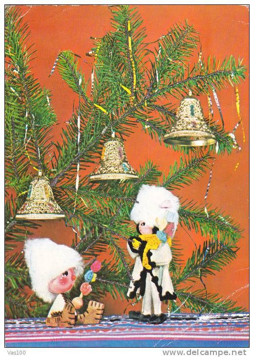 POUPEES, PUPPETTS, NEW YEAR, POSTCARD STATIONERY, ENTIERE POSTAUX, 1978, ROMANIA - Poupées