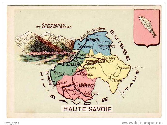 Chromo Contour Départemental, Blason : Haute-Savoie (Bonneville, Annecy) - Other & Unclassified