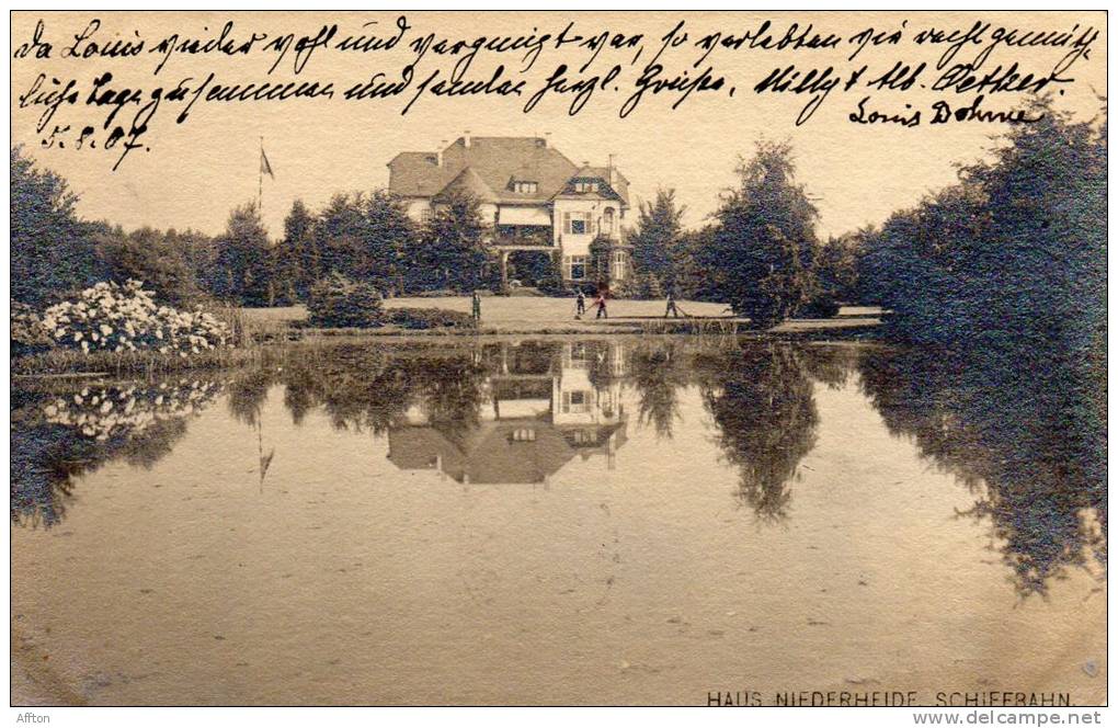 Crefeld Haus Niderheide 1908 Real Photo Postcard - Krefeld