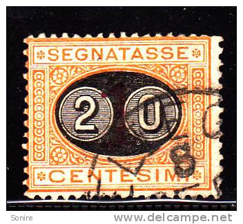 1890-91 REGNO USATO SEGNATASSE MASCHERINA 20 C SU 1 C USATO - Strafport