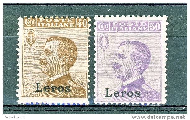 Lero, Isole Egeo 1912 SS 57 N. 6-7 MNH - Egeo (Lero)