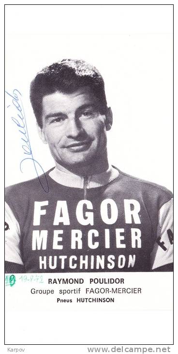 PHOTO - RAYMOND POULIDOR - GROUPE FAGOR - MERCIER - Handtekening