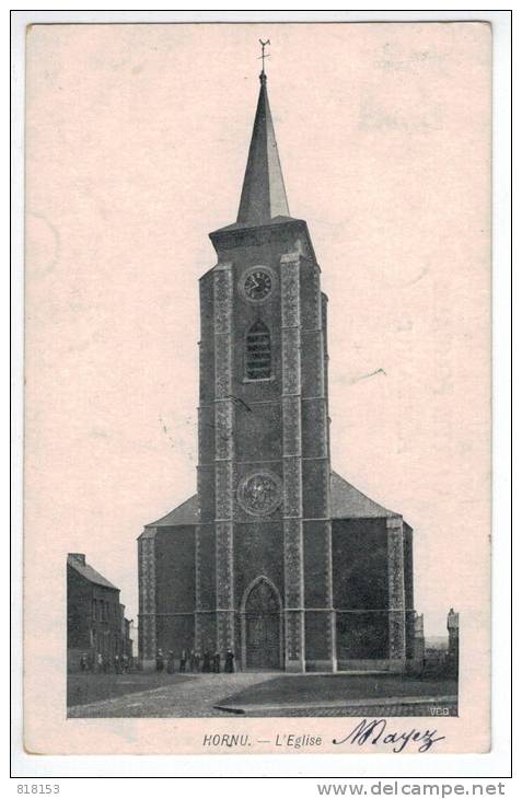 HORNU :L'Eglise  (VED 1908) - Boussu