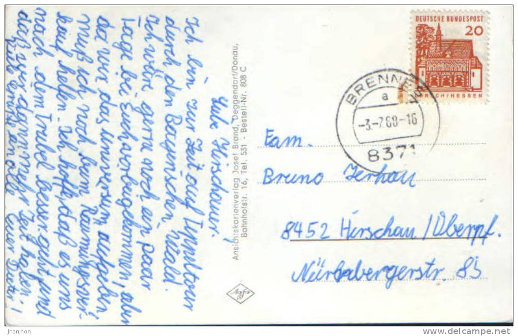 Germany-Postcard 1968-Kl.Arbersee Mit Arber-2/scans - Regen