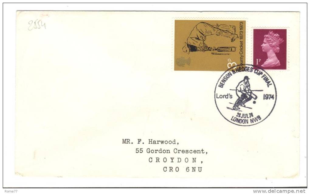 VER2554 - GRAN BRETAGNA 1974 , Coppa Benson & Hedges Cricket - Cricket