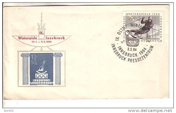 GOOD AUSTRIA Postal Cover 1964 - Olympic Games - Winter 1964: Innsbruck