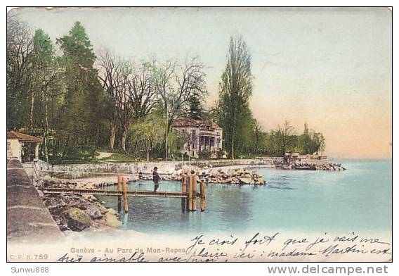 CH - Genève - Au Parc De Mon-Repos (animée, Colorée, Précurseur) - Genève