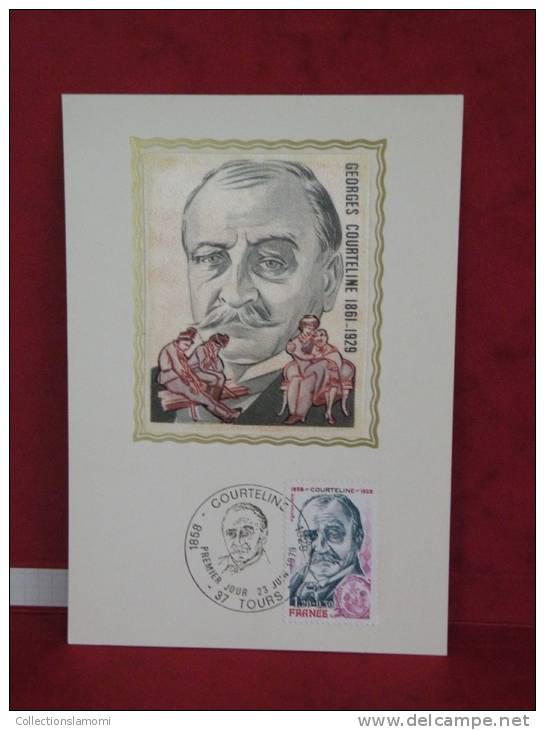 FDC - Georges Courteline - 37 Tours - 23.6.1979 Carte Maxi 1er Jour - 1970-1979