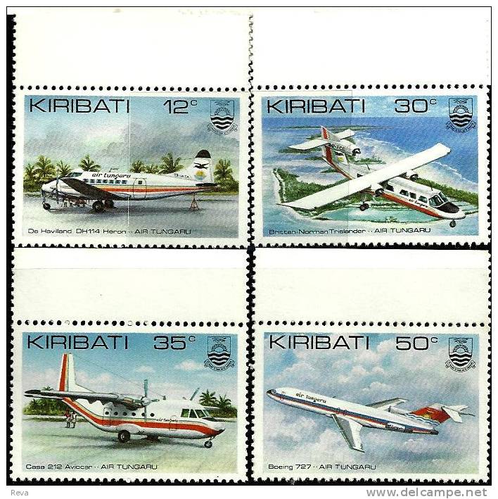 KIRIBATI AIRPPLANE AIRPLANES SET OF 4 1980s(?) SG? MINT READ DESCRIPTION !!!! - Kiribati (1979-...)