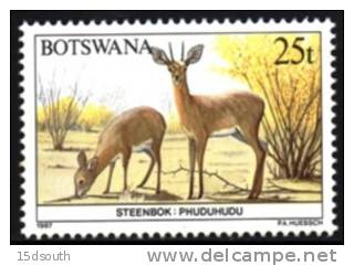 Botswana - 1987 Animals 25t Steenbok (**) # SG 630 , Mi 414 - Botswana (1966-...)