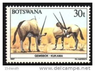 Botswana - 1987 Animals 30t Gemsbok (**) # SG 631 , Mi 415 - Botswana (1966-...)