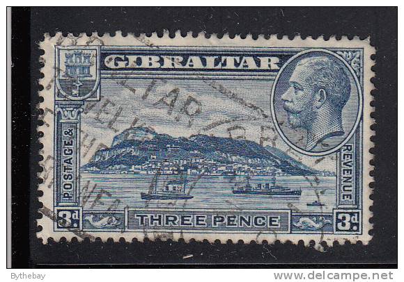 Gibraltar Used Scott #99 3p Rock Of Gibraltar, Perf 14  - George V - Gibraltar