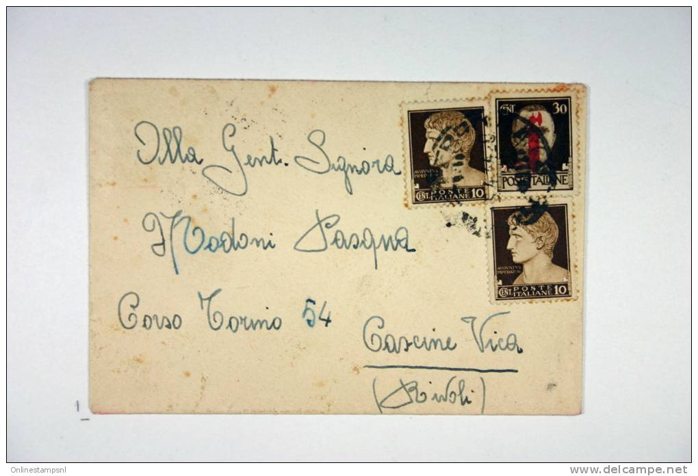 Italy: 1944 Comniation Of Normal And Soc. Stamps. - Poststempel