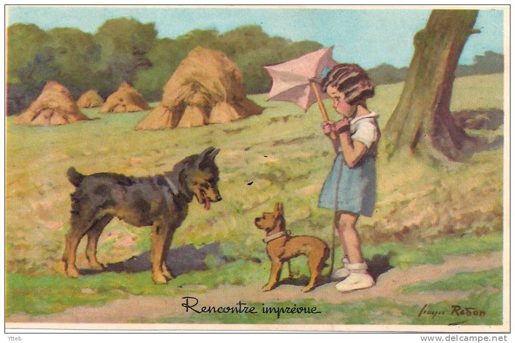 Illustrateur / Georges REDON - N° 4 Série 1939 - Rencontre Imprévue. - Redon